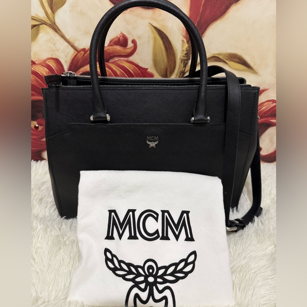 MCM Safiano Leather Two-way bag